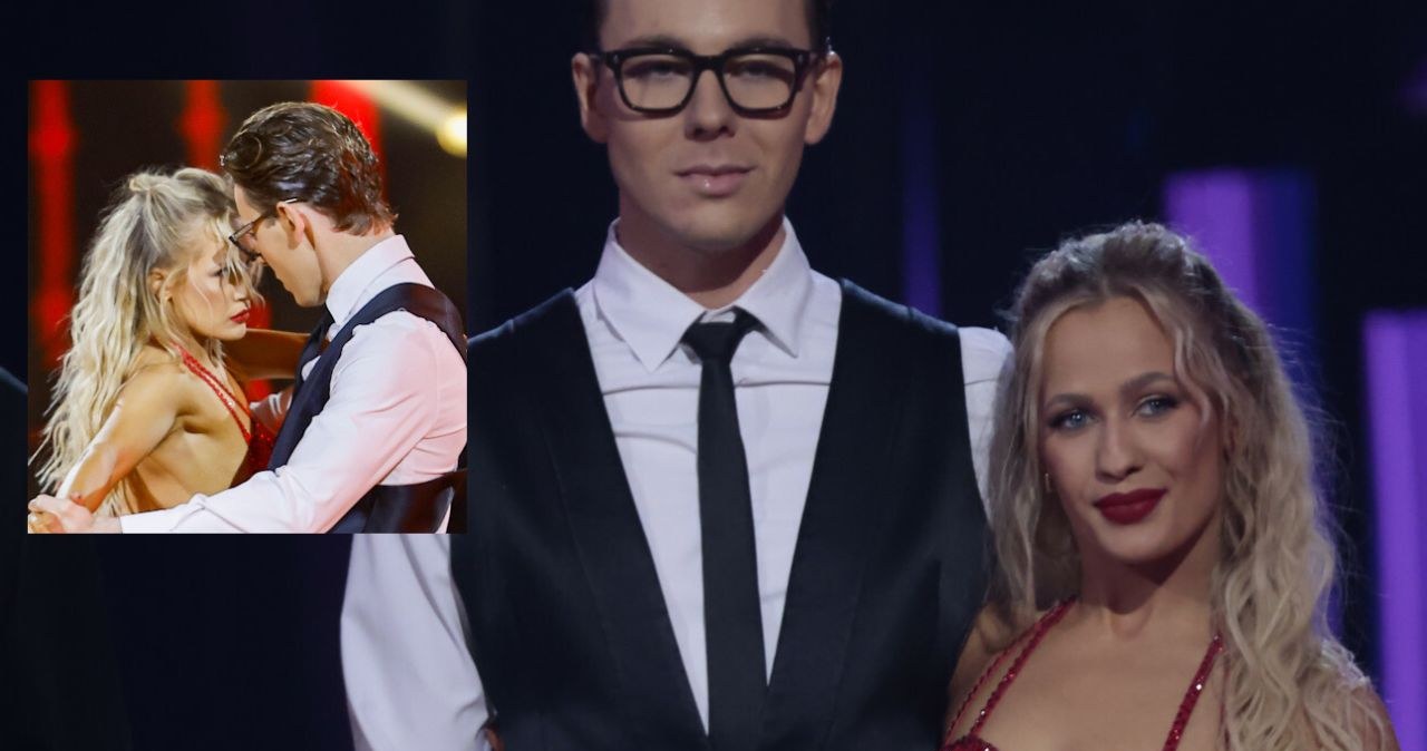 Mikołaj "Bagi" Bagiński i Magdalena Tarnowska zakończyli tango pocałunkiem. /AKPA/East News
