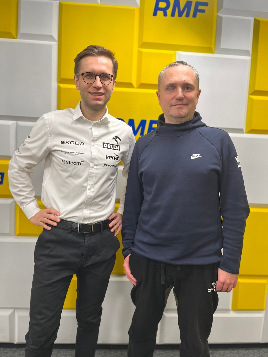 Mikołaj Marczyk i dziennikarz RMF FM Patryk Serwański /Michał Dukaczewski /RMF FM