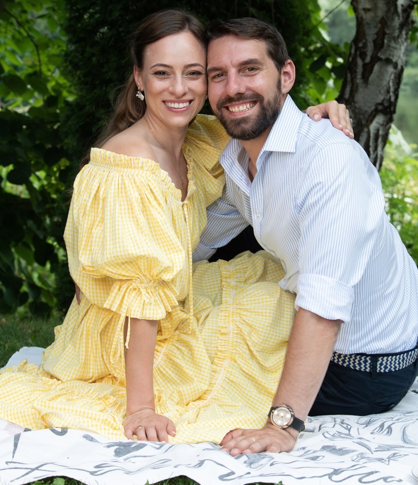 Mikołaj Medforth-Mills ze swoją żoną Aliną. Pobrali się w 2018 roku, fot. David Nivière /Getty Images