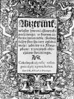 Mikołaj Rej, Wizerunek własny..., karta tytułowa, 1558 /Encyklopedia Internautica