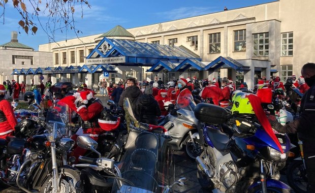 Mikołaje na motorach u małych pacjentów ze szpitala w Prokocimiu