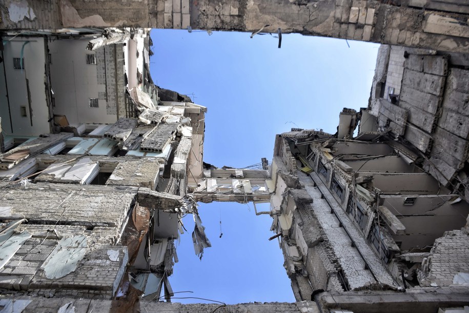 Mikołajów zniszczony po ostrzale /Alena Solomonova /PAP