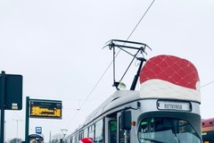 Mikołajowy tramwaj w Łodzi