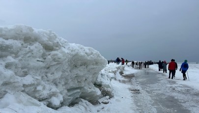 Mikoszewo jak lodowa kraina. Niezwykłe zjawisko zachwyca spacerowiczów