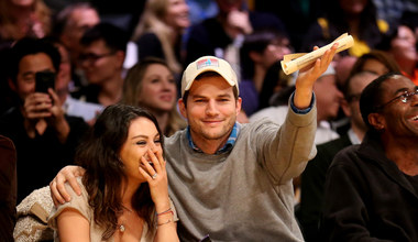 Mila Kunis i Ashton Kutcher razem na meczu