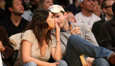 Mila Kunis i Ashton Kutcher razem na meczu