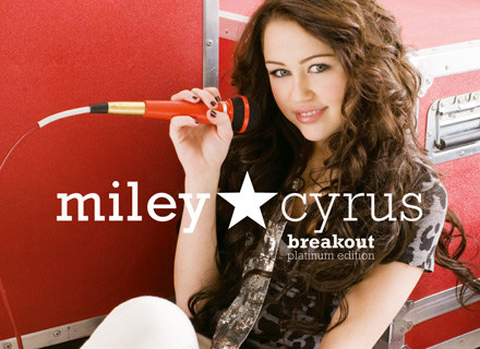 Miley Cyrus na okładce platynowej edycji płyty "Breakout" /