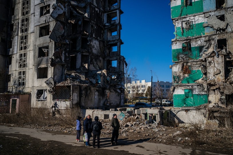 Miliardy dolarów dla Ukrainy. Na zdj zniszczenia w Borodiance /DIMITAR DILKOFF /AFP