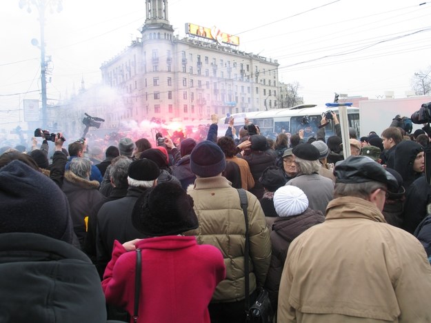 Milicja nie dopuściła do wiecu na ulicy Twerskiej w centrum Moskwy &nbsp; /Przemysław Marzec /RMF FM