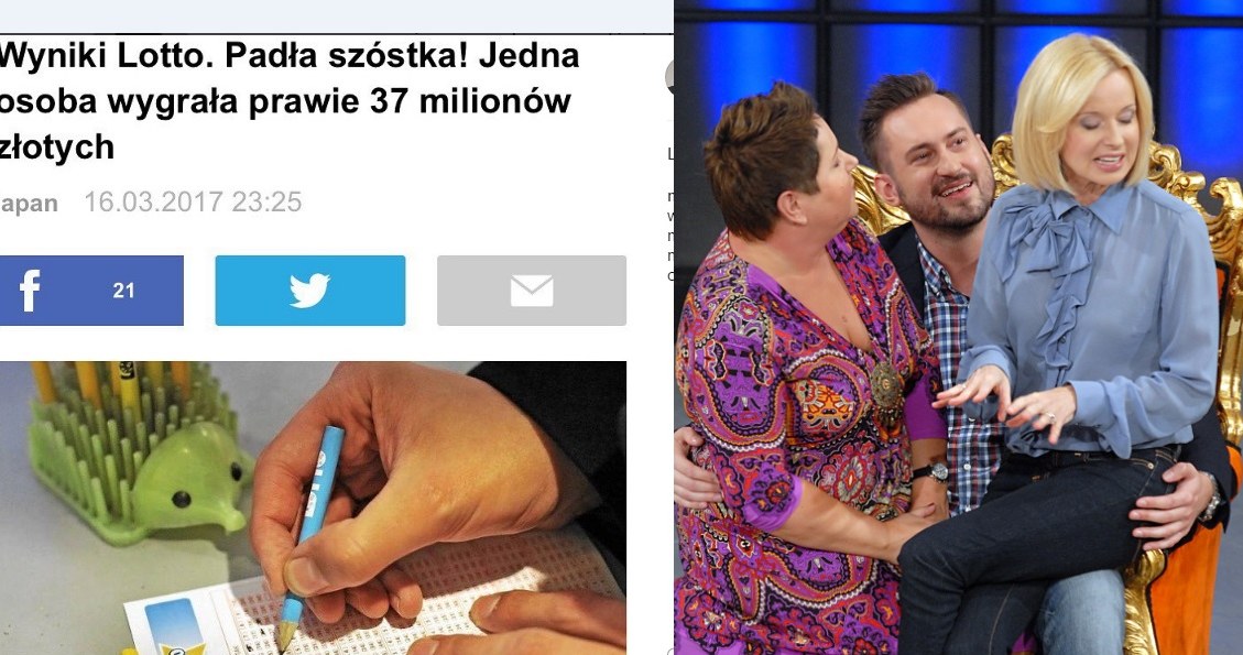 "Milioner" Marcin Prokop z Wellman i milionerką Pieńkowską /- /MWMedia