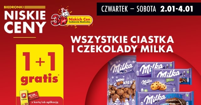 Milka w promocji 1+1 w Biedronce! Oszczędzaj na ulubionych słodyczach! /Biedronka /INTERIA.PL