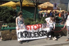 Miłośnicy zwierząt protestują przeciwko przemocy i zabijaniu