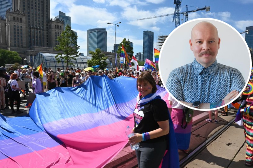 Miłosz Przepiórkowski jest aktywistą działającym na rzecz społeczności LGBTQ, głównie osób biseksualnych /Wojtek Laski /East News