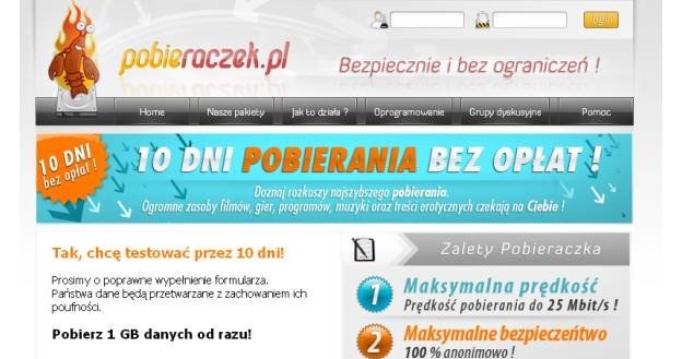 Mimo decyzji UOKiK, serwis Pobieraczek.pl nie zmienił informacji na swojej stronie /materiały prasowe