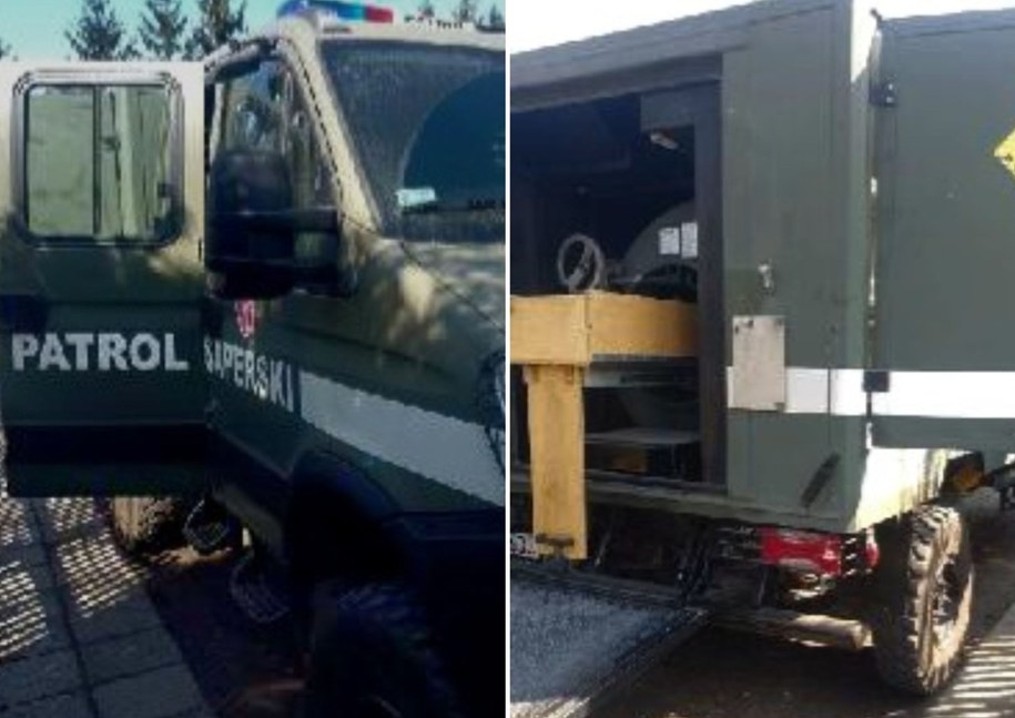 Mina przeciwpiechotna znaleziona w Andrychowie, fot. policja Andrychów /