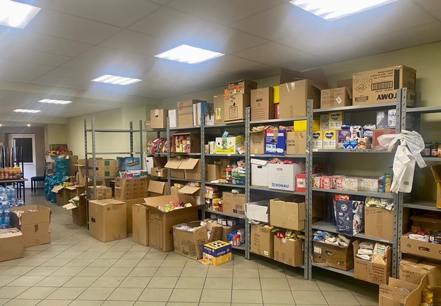 Minimarket z żywnością dla uchodźców w Bytomiu /Urząd Miasta w Bytomiu /