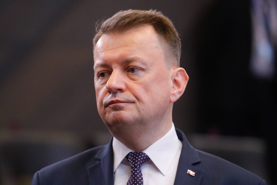 Minister Błaszczak podczas spotkania w kwaterze głównej NATO /  STEPHANIE LECOCQ / POOL / AFP /PAP/EPA