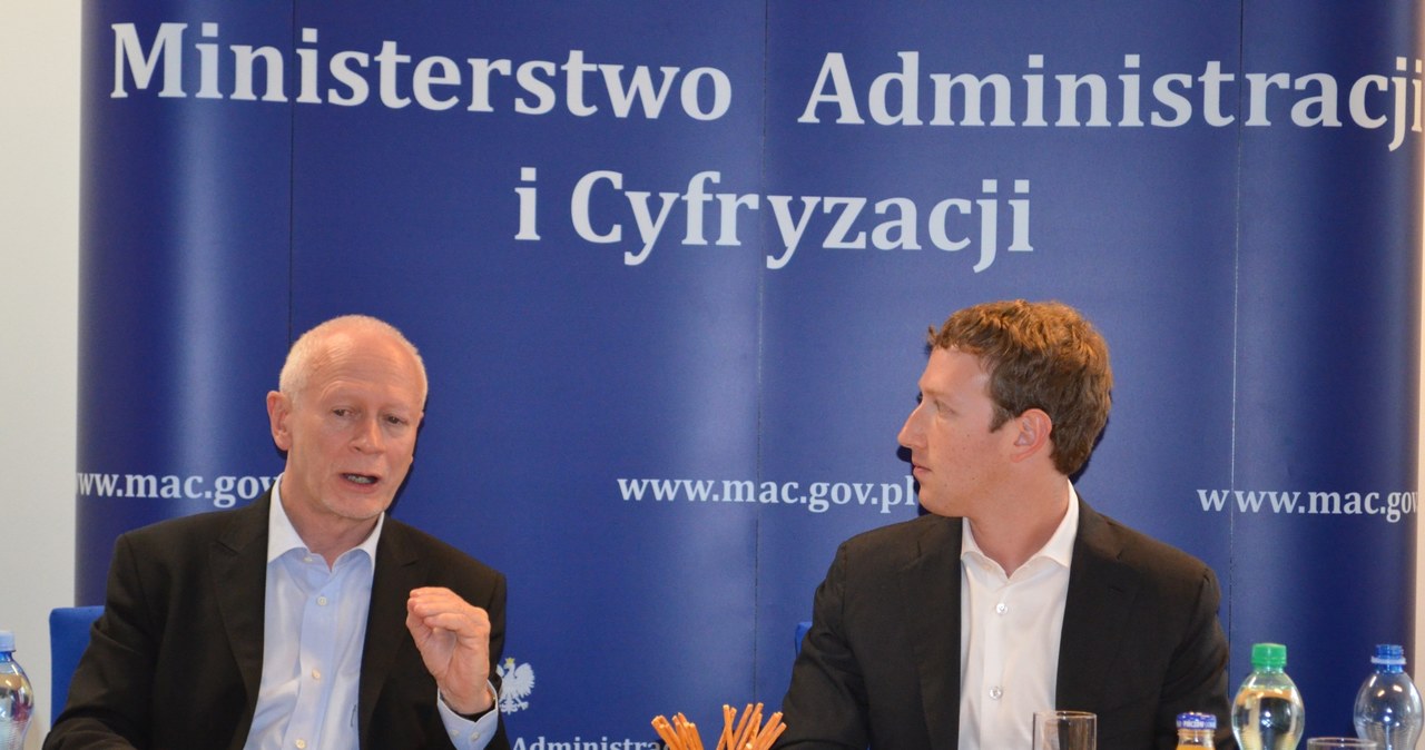 Minister Boni i Mark Zuckerberg - media nie zostały poinformowane o spotkaniu dwóch panów /materiały prasowe