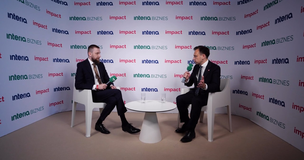 Minister finansów Andrzej Domański w rozmowie z Interią Biznes o inwestycjach i wzroście PKB podczas kongresu Impact 2025 /Interia.pl /INTERIA.PL