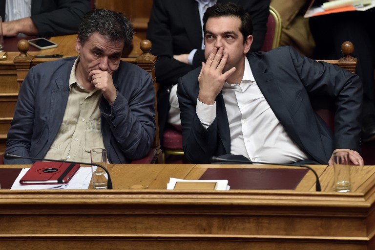 Minister finansów i premier Grecji /AFP
