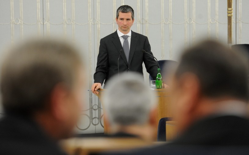 Minister finansów Mateusz Szczurek dzisiaj w Senacie /PAP