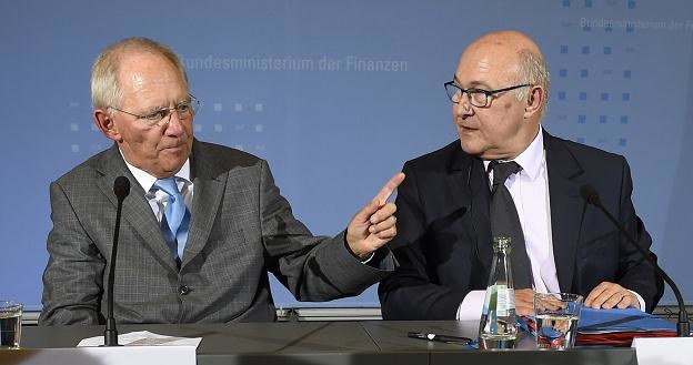 Minister finansów Niemiec Wolfgang Schaeuble i Francji Michel Sapin /AFP