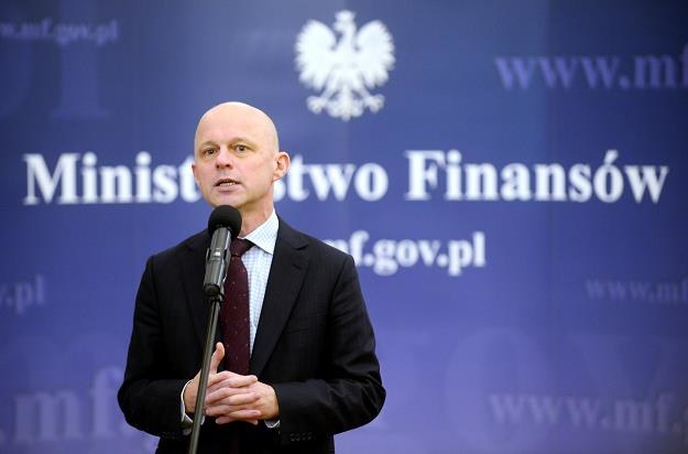 Minister finansów Paweł Szałamacha, podczas briefingu prasowego. Fot. PAP/Bartłomiej Zborowski /PAP