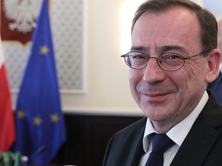 Minister koordynator Mariusz Kamiński zaprzeczył, by rozmawiał z prezesem NBP w sprawie posady dla syna. / 	Tomasz Gzell    /PAP