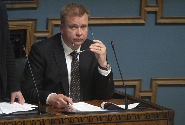 Minister obrony Finlandii Antti Kaikkonen /MAURI RATILAINEN /PAP/EPA