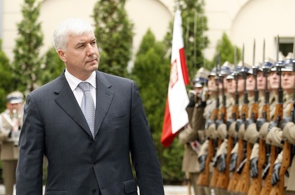 Minister obrony Ukrainy Dmytro Salamatin podczas wizyty w Polsce, 17.05.2012 /Adam Guz /Reporter
