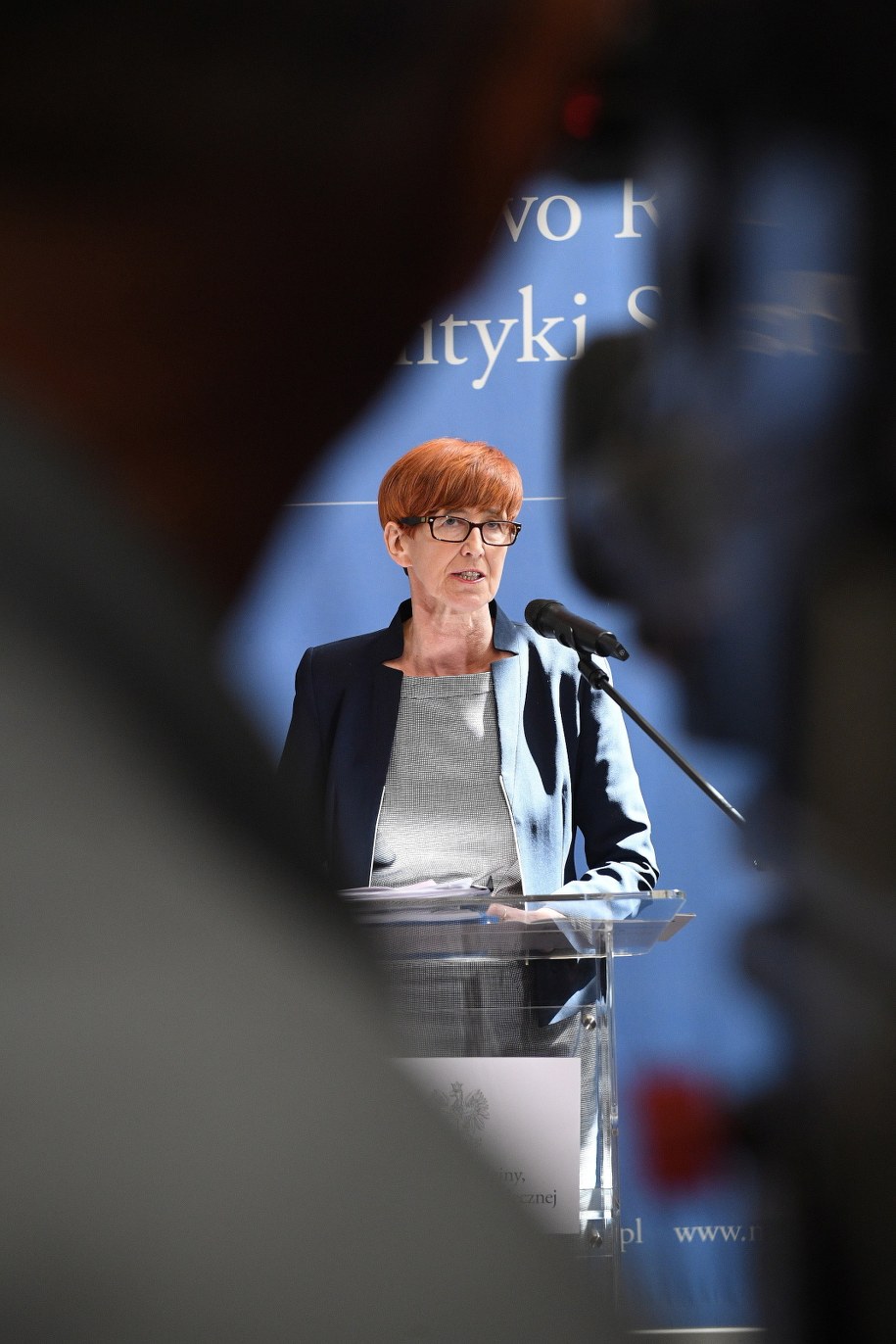 Minister Rafalska podczas konferencji /Radek Pietruszka /PAP