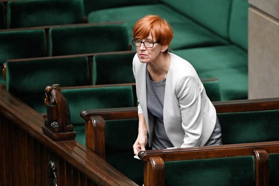 Minister rodziny, pracy i polityki społecznej Elżbieta Rafalska na sali sejmowej / 	Marcin Obara  /PAP