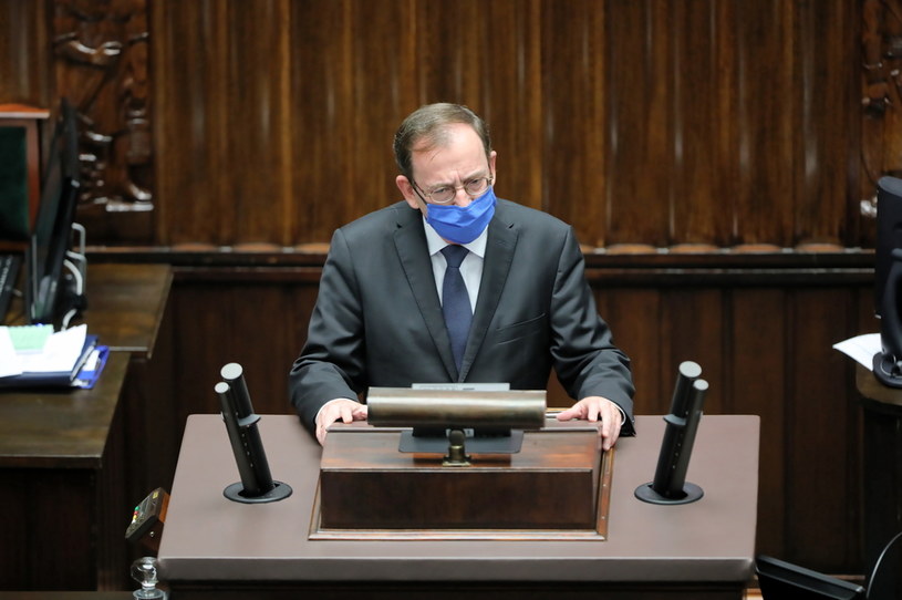 Minister spraw wewnętrznych i administracji Mariusz Kamiński na sali obrad Sejmu /Wojciech Olkuśnik /PAP