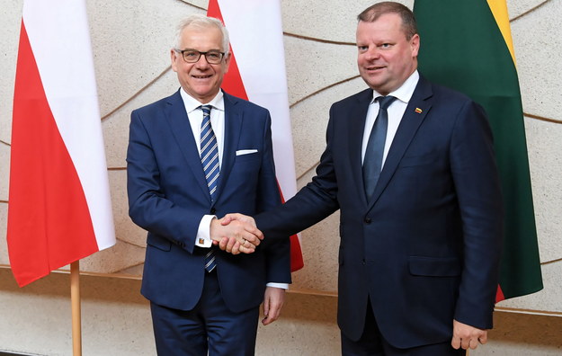 Minister spraw zagranicznych Jacek Czaputowicz i premier Litwy Saulius Skvernelis /Piotr Nowak /PAP