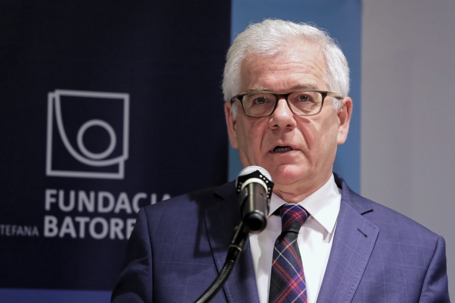 Minister spraw zagranicznych Jacek Czaputowicz podczas debaty publicznej "Polska w świecie kryzysów" /	Tomasz Gzell   /PAP