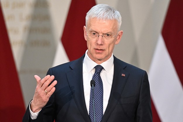 Minister spraw zagranicznych Łotwy Kriszjanis Karinsz /Radek Pietruszka /PAP