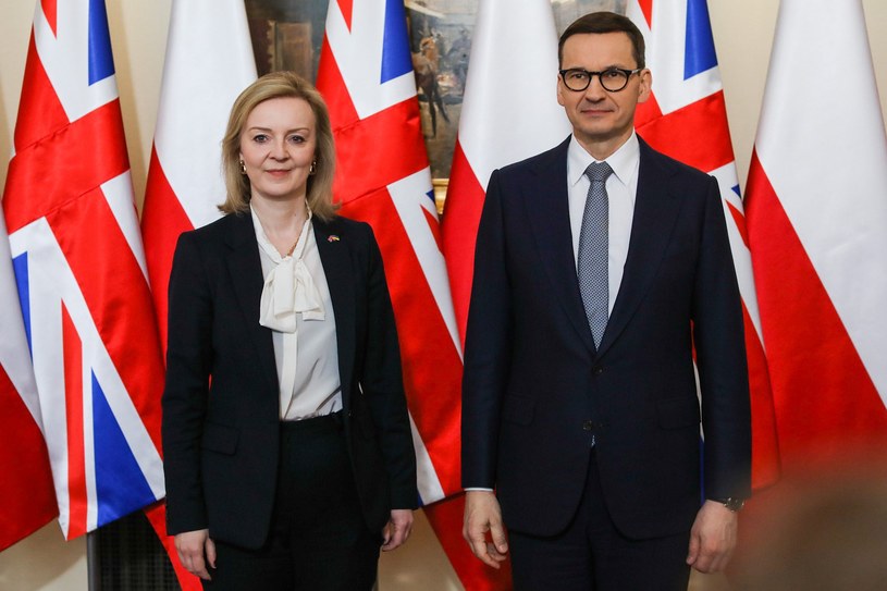 Minister spraw zagranicznych Wielkiej Brytanii Liz Truss i premier Mateusz Morawiecki /@MorawieckiM /Twitter