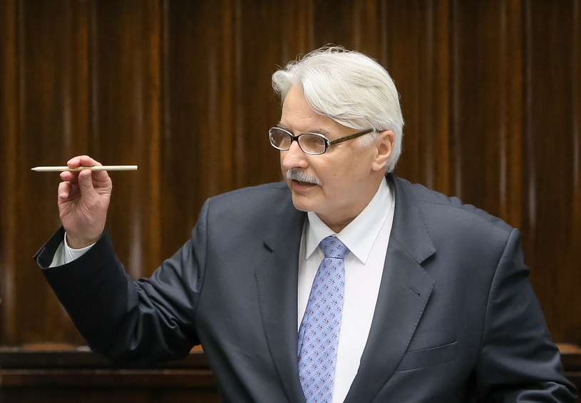 Minister spraw zagranicznych Witold Waszczykowski podczas posiedzenia Sejmu /Paweł Supernak /PAP