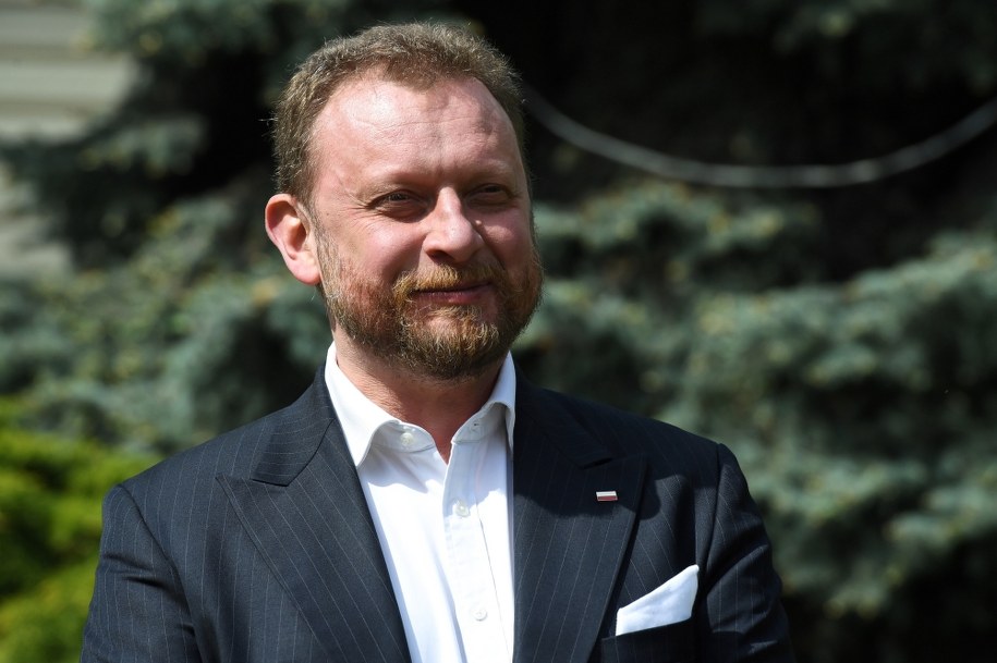 Minister zdrowia Łukasz Szumowski podczas briefingu prasowego / 	Radek Pietruszka   /PAP