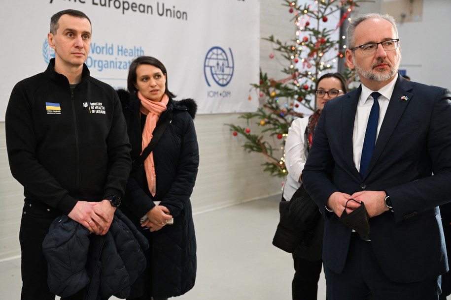 Minister zdrowia Ukrainy Wiktor Liaszko i minister zdrowia Adam Niedzielski /Darek Delmanowicz /PAP