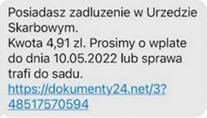 Ministerstwo Finansów przestrzega przed fałszywymi SMSami. /Krajowa Izba Administracji Skarbowej w Szczecinie /