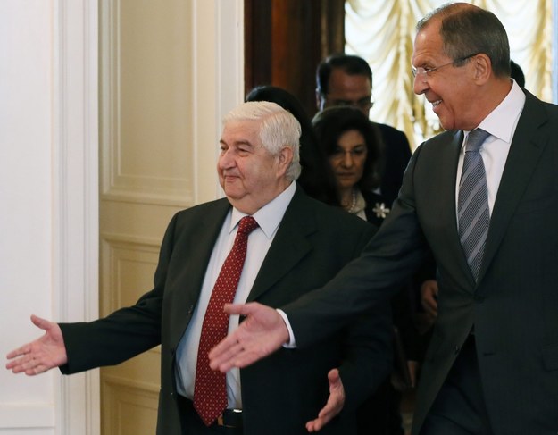 Ministrowie spraw zagranicznych Rosji i Syrii - Siergiej Ławrow i Walid el-Mualim w czasie rozmów w Moskwie /SIERGIEI ILNITSKY /PAP/EPA