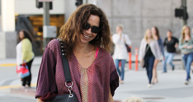 Minnie Driver z synem Henrym. /Splashnews