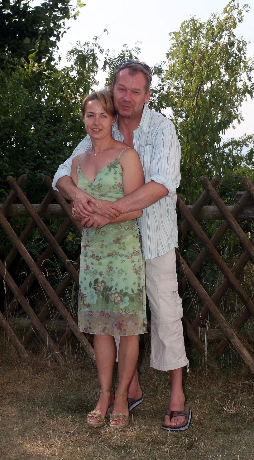 Mirosław Baka z żoną, 2006 rok /Piotr Fotek/REPORTER /East News
