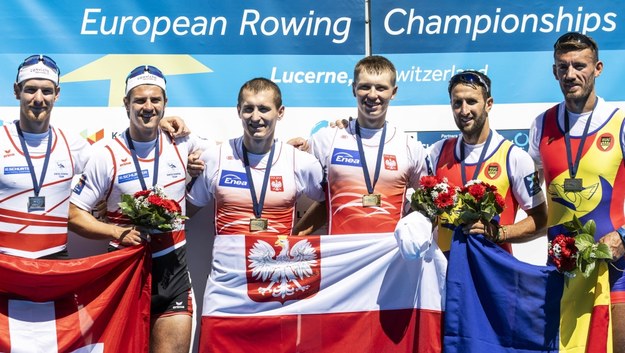Mirosław Ziętarski i Fabian Barański zdobyli złoty medal wioślarskich mistrzostw Europy w Lucernie /ALEXANDRA WEY /PAP/EPA