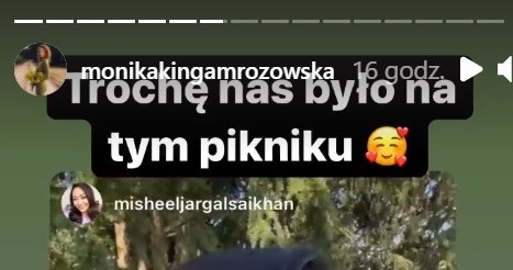 Misheel Jargalsaikhan  świetnie bawiła się na "rodzinnym" piknikiem fot. https://www.instagram.com/monikakingamrozowska/ /Instagram /Instagram