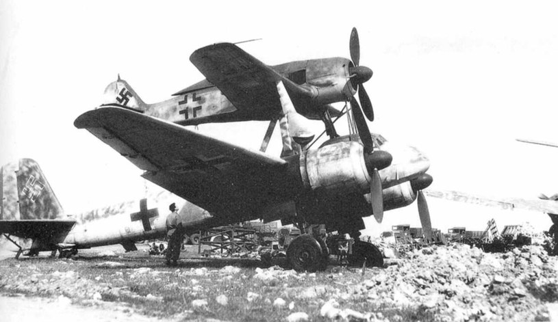 Mistel-2  Ju 88G-l i Fw 190A-8 /Bundesarchiv /INTERIA.PL/materiały prasowe