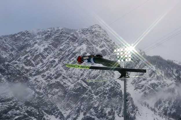 Mistrzostwa świata w narciarstwie klasycznym w Planicy. Kamil Stoch podczas serii próbnej przed kwalifikacjami /Grzegorz Momot /PAP