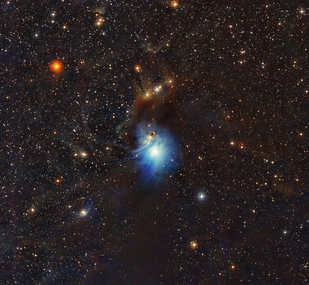 Młoda gwiazda rozświetla mgławicę /ESO /materiały prasowe