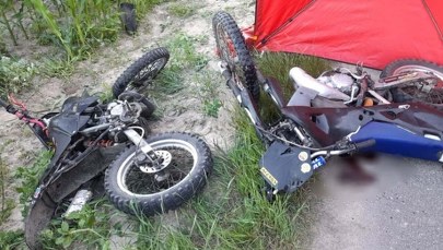 Młody człowiek zginął w wypadku. Jechał motocyklem bez kasku